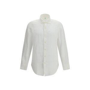 Finamore White Linen Dress Men's Shirt